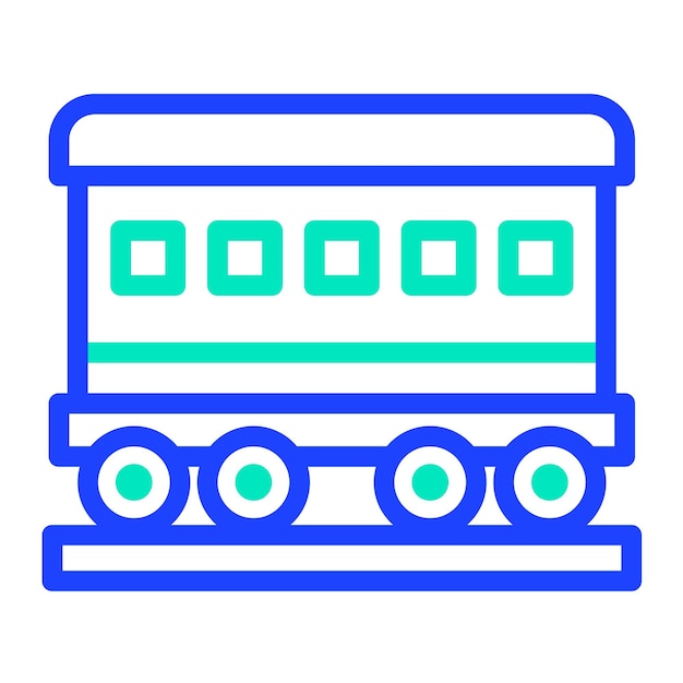 Ilustracja ikony wektorowej wagonu