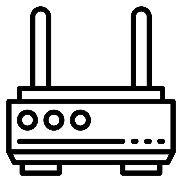 Ilustracja ikony wektorowej Wi-Fi Router Smart Home