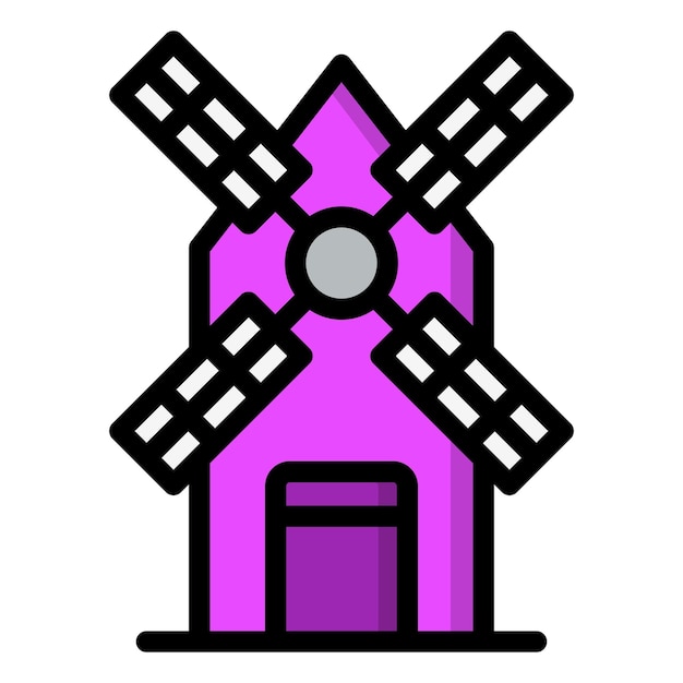 Plik wektorowy ilustracja ikony wektorowej wiatraka