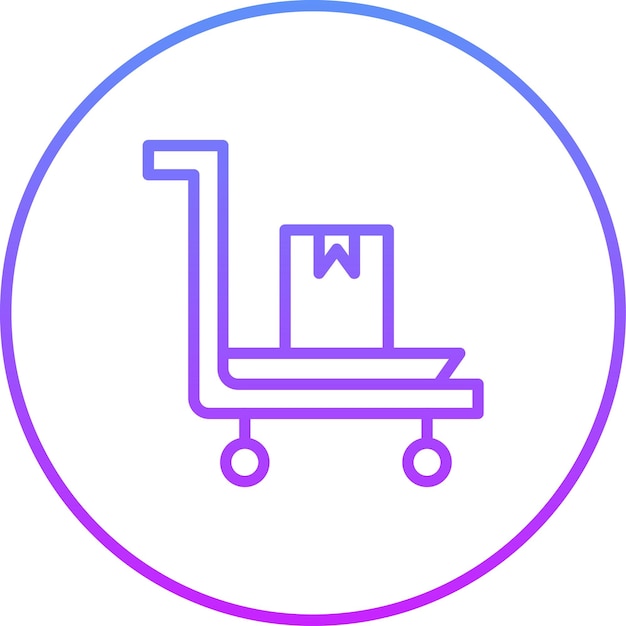 Ilustracja ikony wektorowej wózka Delivery and Logistics