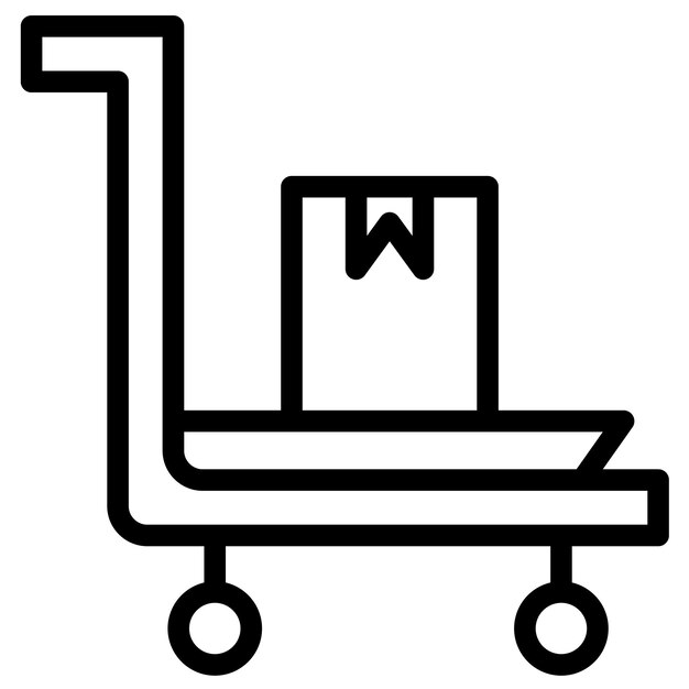 Ilustracja ikony wektorowej wózka Delivery and Logistics