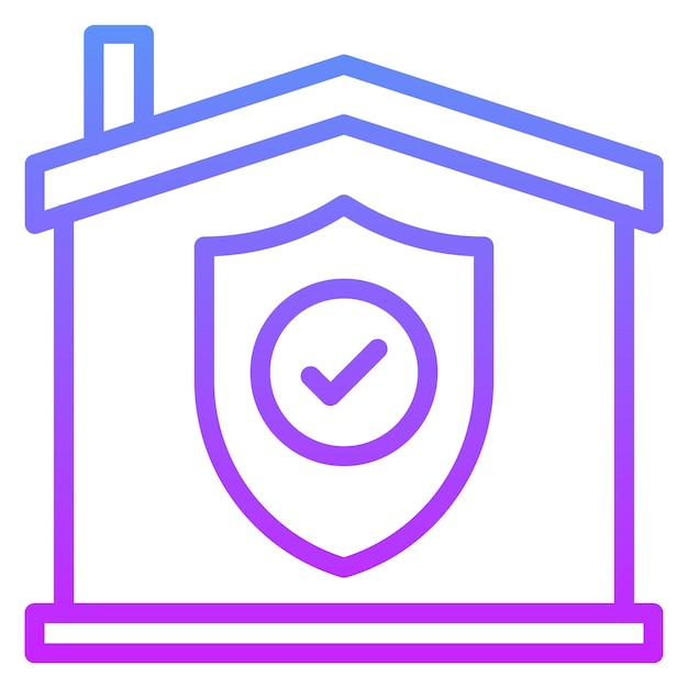 Plik wektorowy ilustracja ikony wektorowej zabezpieczeń domowych zestawu ikon ochrony i bezpieczeństwa