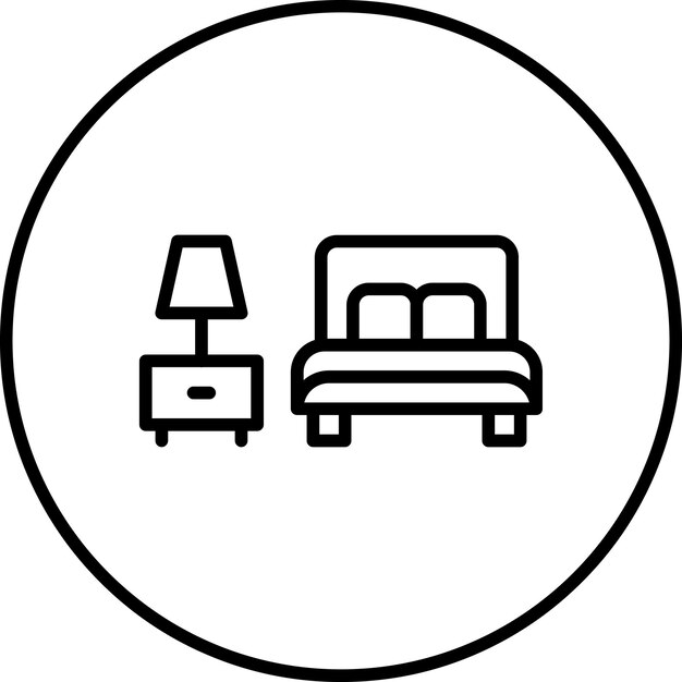 Ilustracja ikony wektorowej zakwaterowania zestawu ikon imigracji