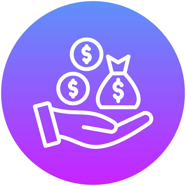 Ilustracja ikony wektoru dochodów zestawu ikon Gig Economy