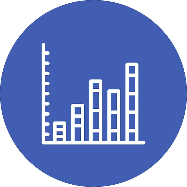 Ilustracja ikony wykresu wektorowego z zestawem ikon infografiki