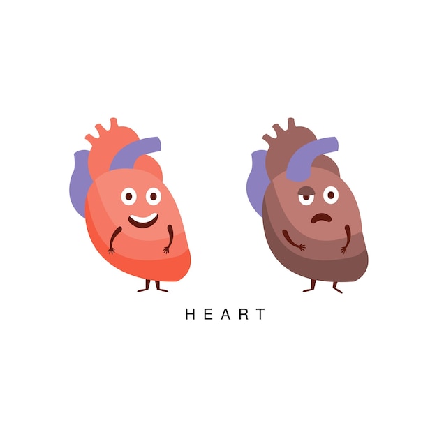 Ilustracja Infografika Zdrowe Vs Niezdrowe Serce