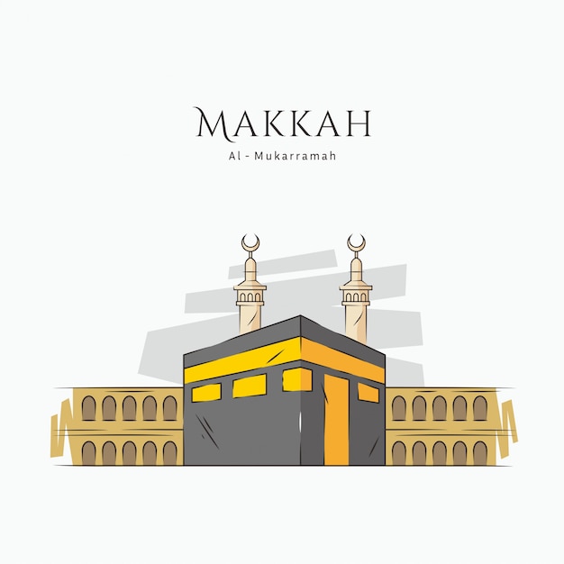 Plik wektorowy ilustracja kaaba mecca