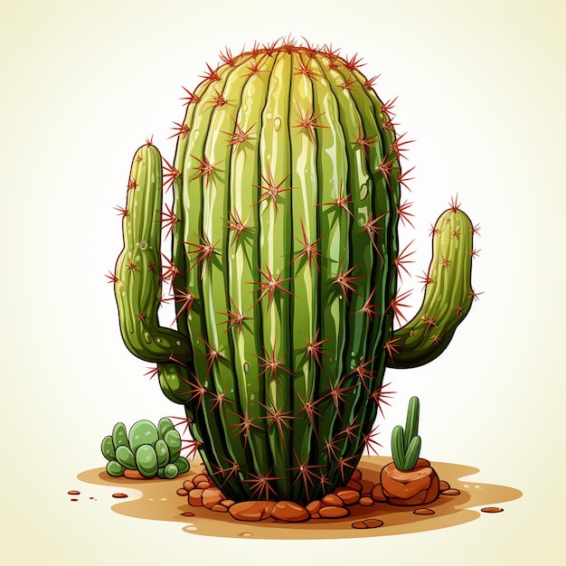 Plik wektorowy ilustracja kaktusów wektorowa natura kolekcja soczystej pustyni rysunek zestaw kaktusów roślina des