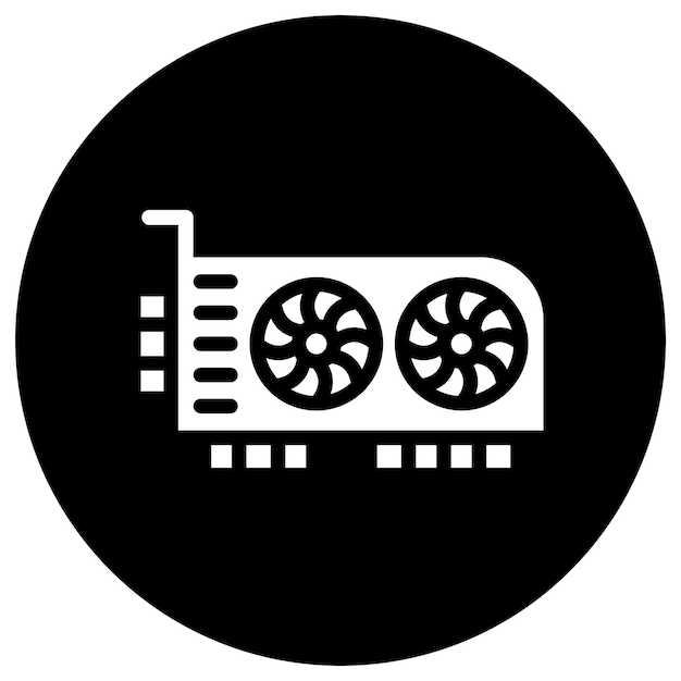 Ilustracja karty graficznej Wektorowy projekt ikony