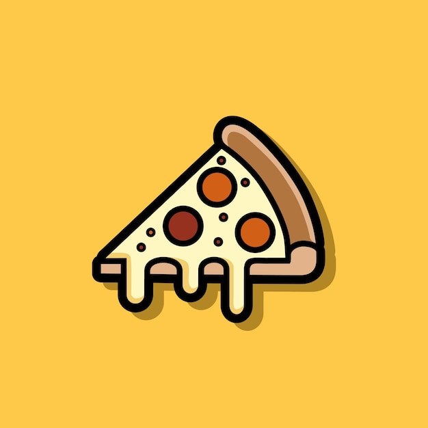Ilustracja Kawałka Pizzy Dla Włoskiej Pizzerii Lub Firmy Pizzerii