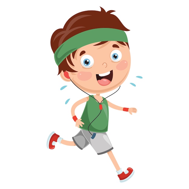 Ilustracja Kid Running