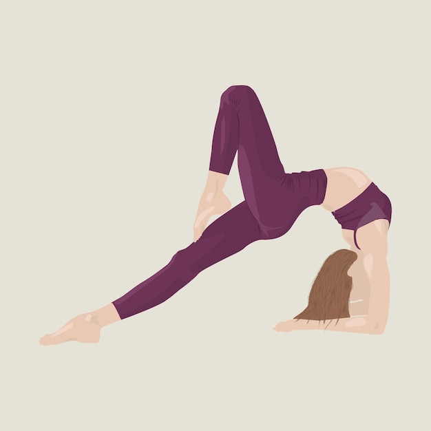 Plik wektorowy ilustracja kobiety wykonującej jogę