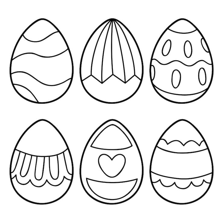 ilustracja kolorowanki pisanki z kreskówek dla dzieci, kolorowanki i złom, do druku