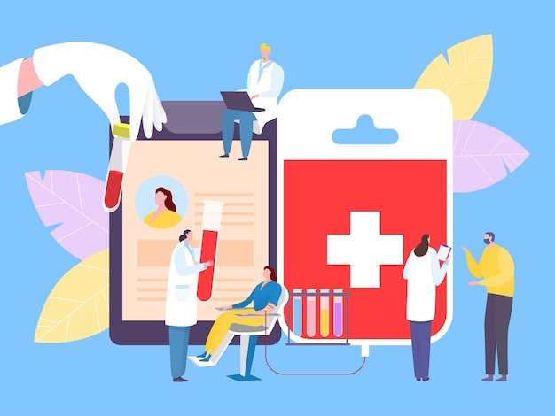 Ilustracja koncepcja dawcy krwi