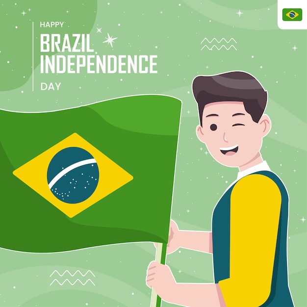 Plik wektorowy ilustracja koncepcja dnia niepodległości brazylii