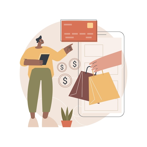 Ilustracja koncepcja karty kredytowej