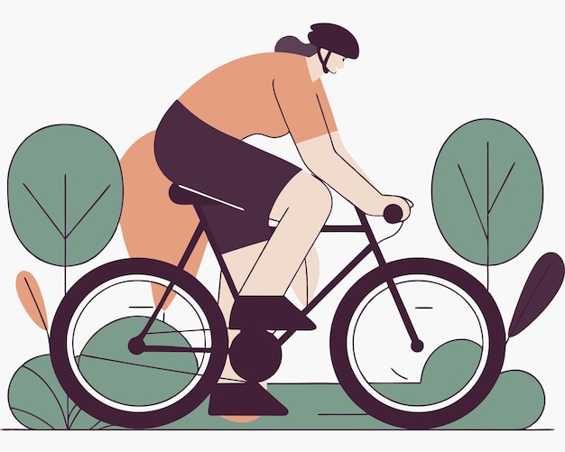 Ilustracja koncepcji jazdy na rowerze