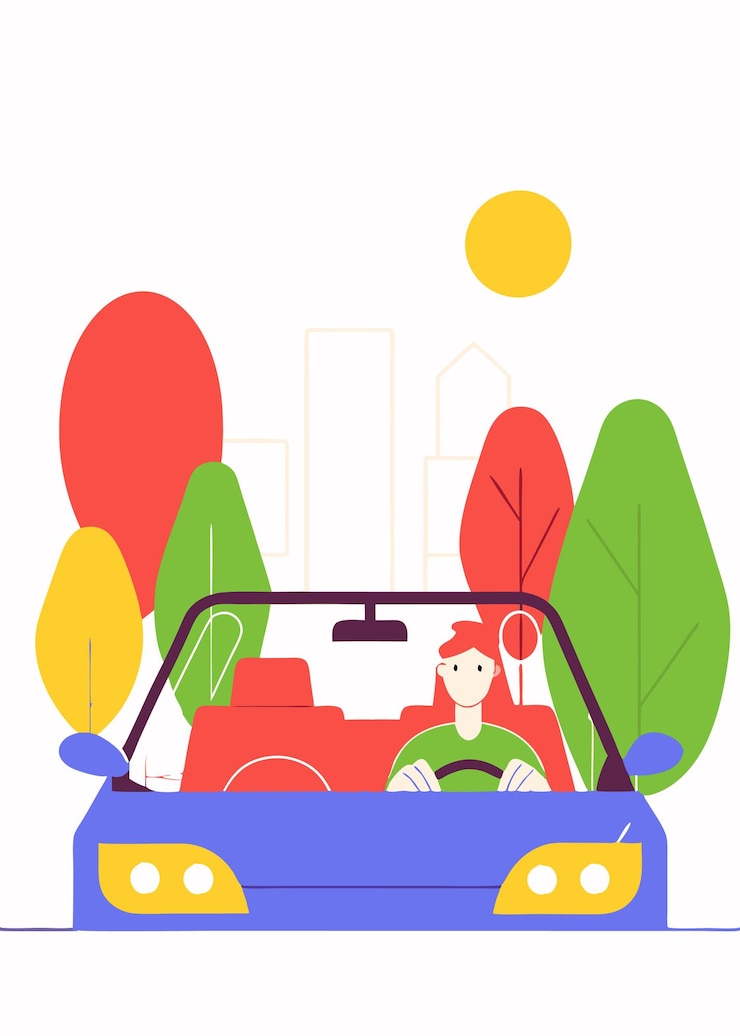 Wektor ilustracja koncepcji kierowcy miejskiego na białym tle