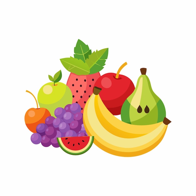 Plik wektorowy ilustracja koncepcji różnych rodzajów owoców