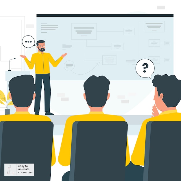 Ilustracja koncepcji seminariów firmowych