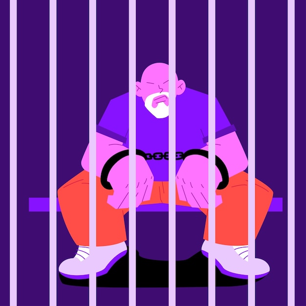 Ilustracja koncepcji Vector Detective Criminal and Police