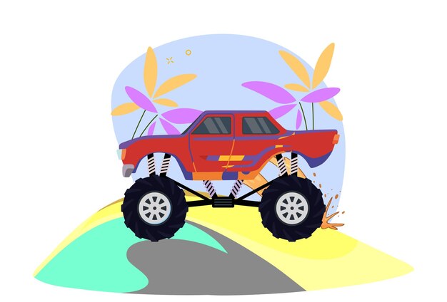 Ilustracja koncepcyjna Buggy Car Stylowy i piękny