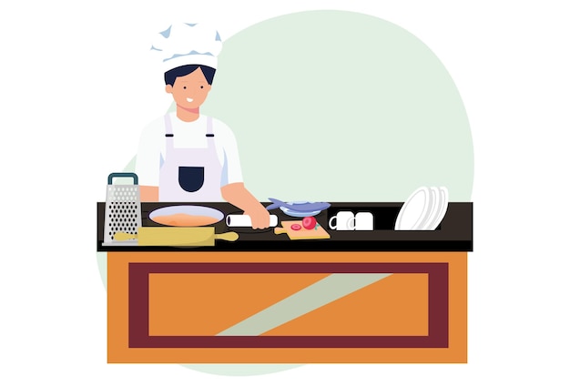 Ilustracja koncepcyjna Culinary Keeper Stylowy i piękny