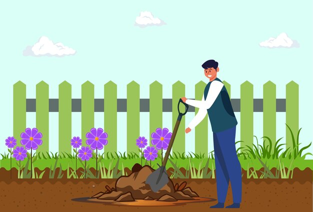 Ilustracja koncepcyjna łopatki Stylistyczna i piękna