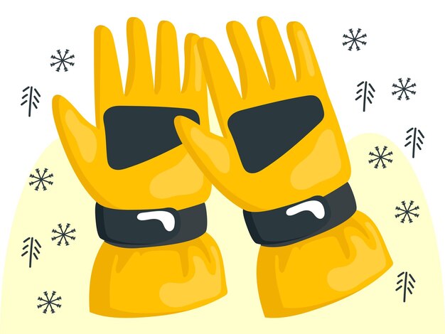 Ilustracja koncepcyjna o rękawiczkach roboczych elegancka i piękna