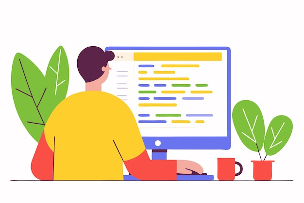 Ilustracja koncepcyjna programisty