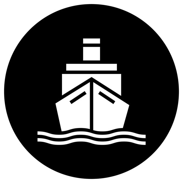 Ilustracja konstrukcji ikony wektorowej statku