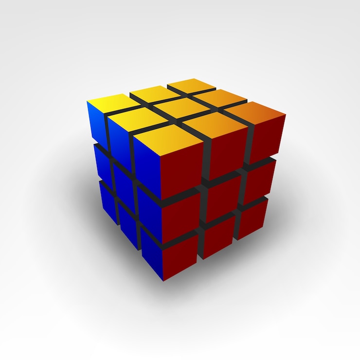 Ilustracja kostki Rubic 3D