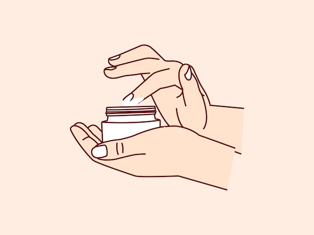Ilustracja kremu do pielęgnacji skóry