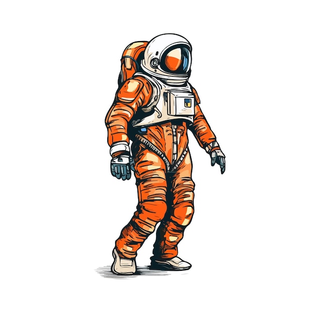 Ilustracja kreskówka astronauta