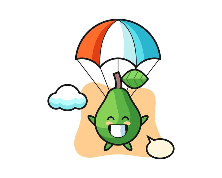 Ilustracja kreskówka awokado
