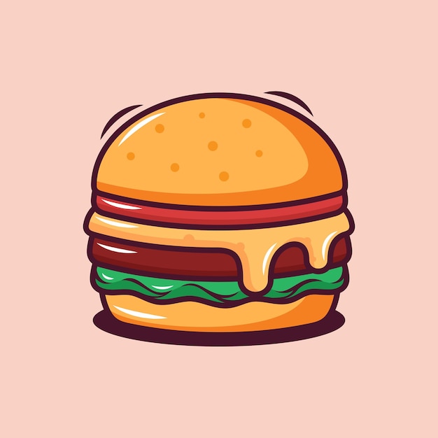 Ilustracja Kreskówka Burger