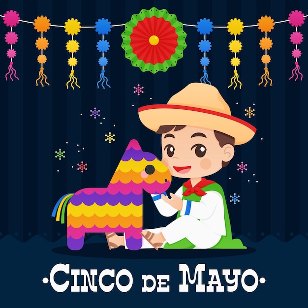 Ilustracja Kreskówka Cinco De Mayo