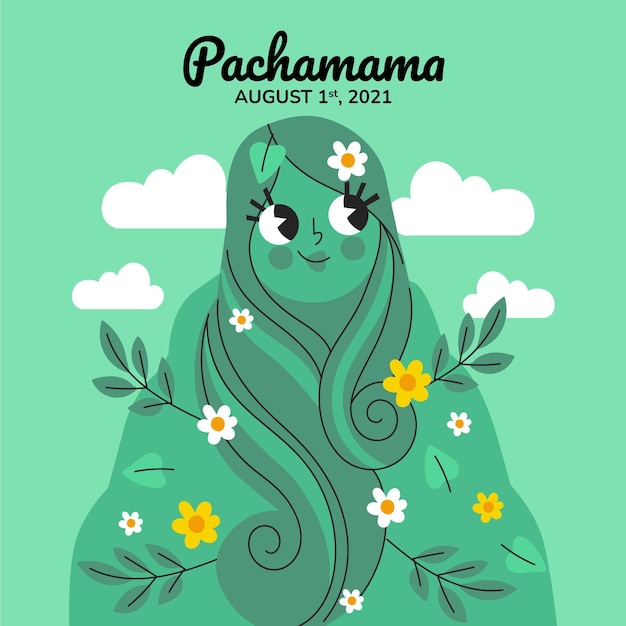 Ilustracja Kreskówka Dia De La Pachamama