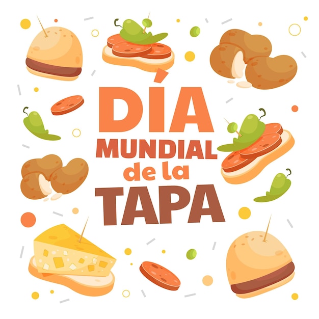 Ilustracja Kreskówka Dia Mundial De La Tapa