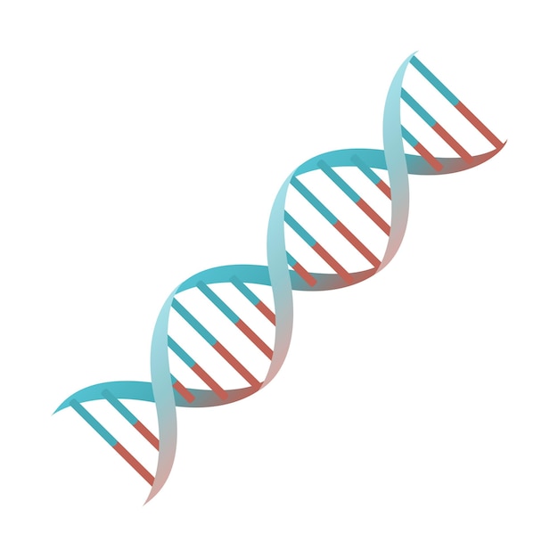 Ilustracja Kreskówka Dna Spirala Genów Wektor Na Białym Tle Obiekt