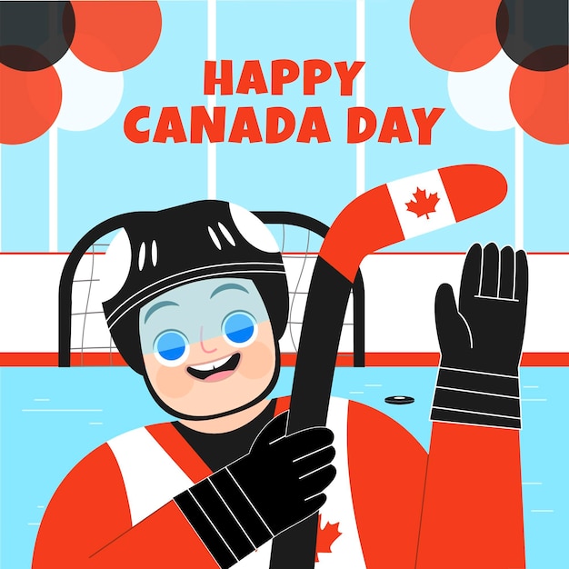 Ilustracja Kreskówka Dzień Kanady