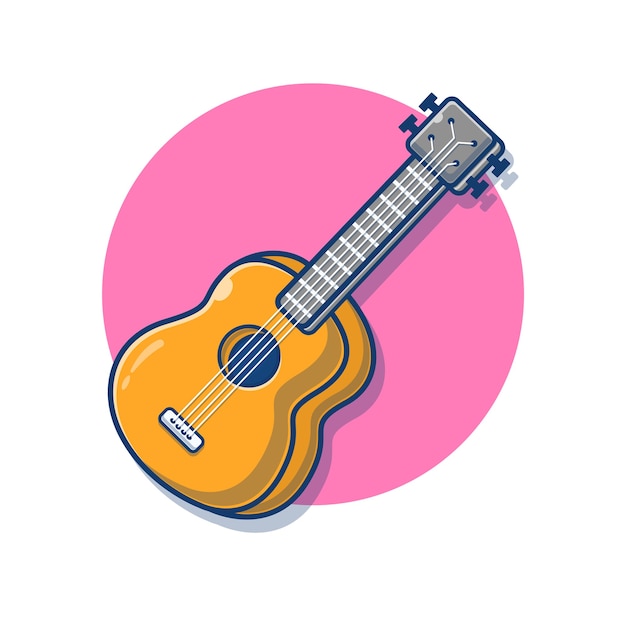 Ilustracja Kreskówka Gitara Akustyczna