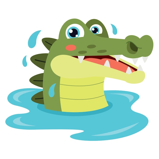Ilustracja Kreskówka Krokodyla