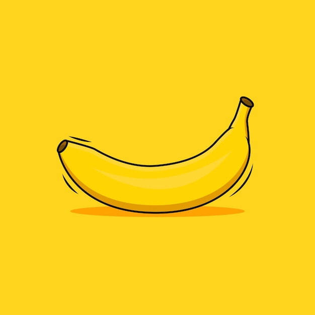 Ilustracja kreskówka owoc banana