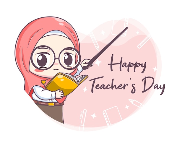 Plik wektorowy ilustracja kreskówka światowy dzień nauczyciela
