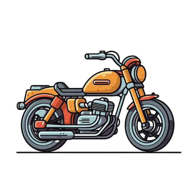 Ilustracja kreskówka wektor motocykla