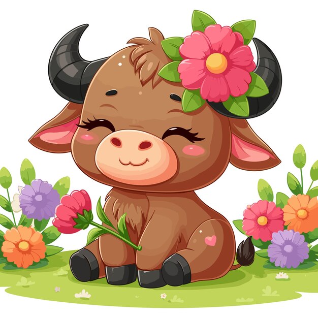 Ilustracja Kreskówki Buffalo Vector