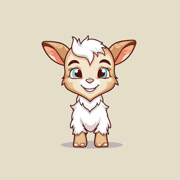 Ilustracja Kreskówki Cute Goat