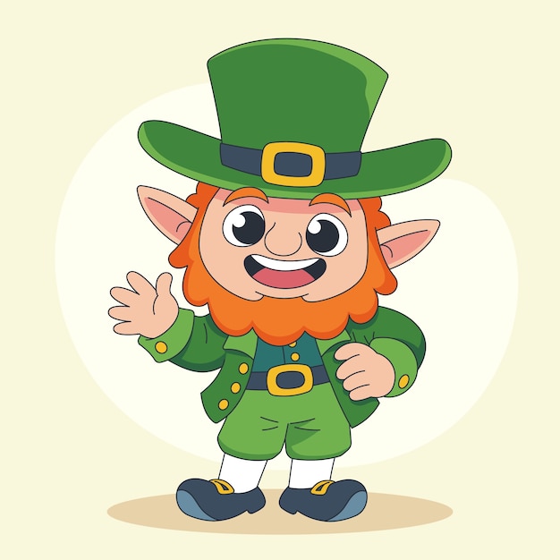 Plik wektorowy ilustracja kreskówki leprechaun