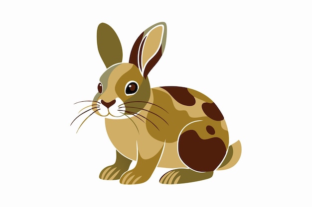 Ilustracja królika na białym tle